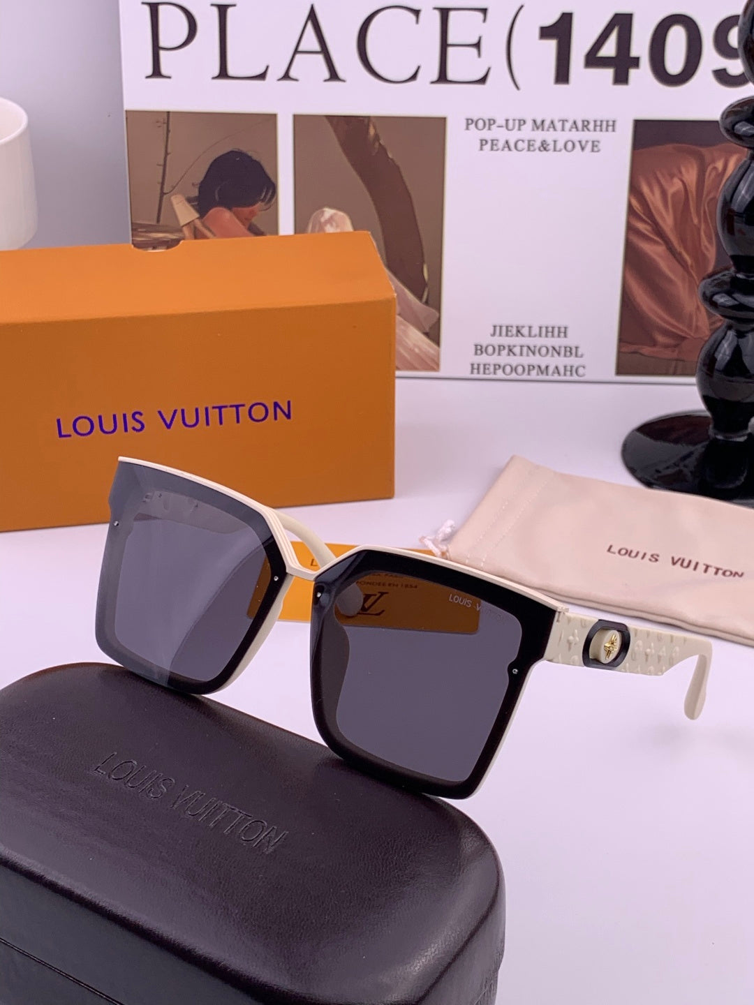 Louis Vuitton Fashion Pink Lens Sunglasses for Men & Women - detail image 3