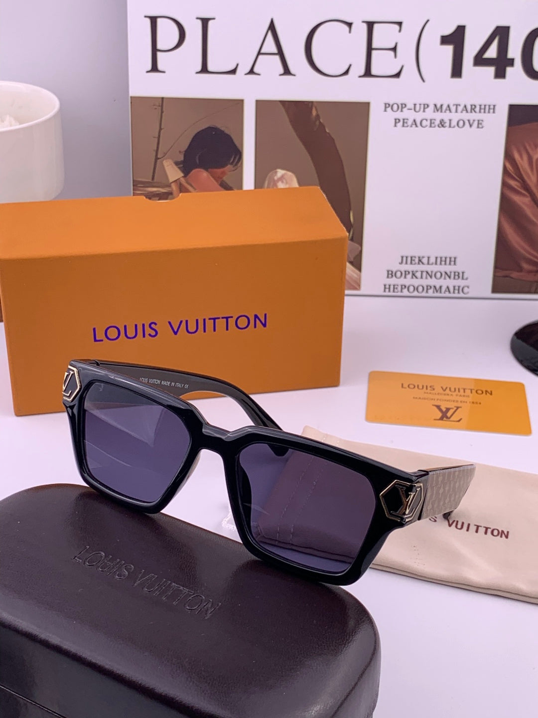 Louis Vuitton Fashion Gold Lens Sunglasses for Men & Women - 997365 - detail image 3