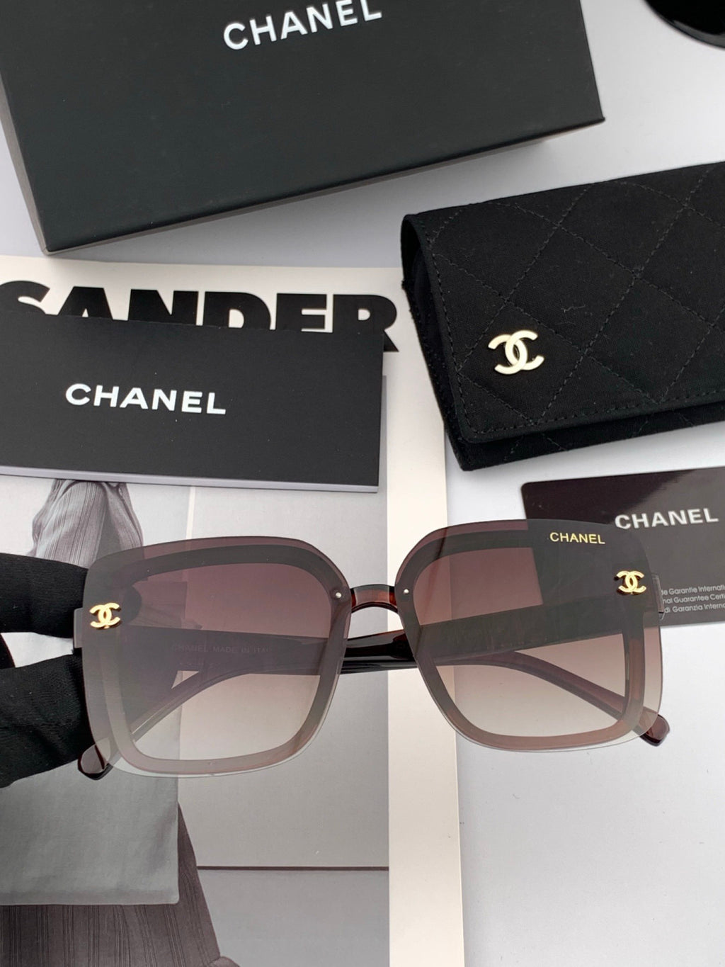 Chanel CH1954 Polarized Square Black Lens Sunglasses for Men & Women