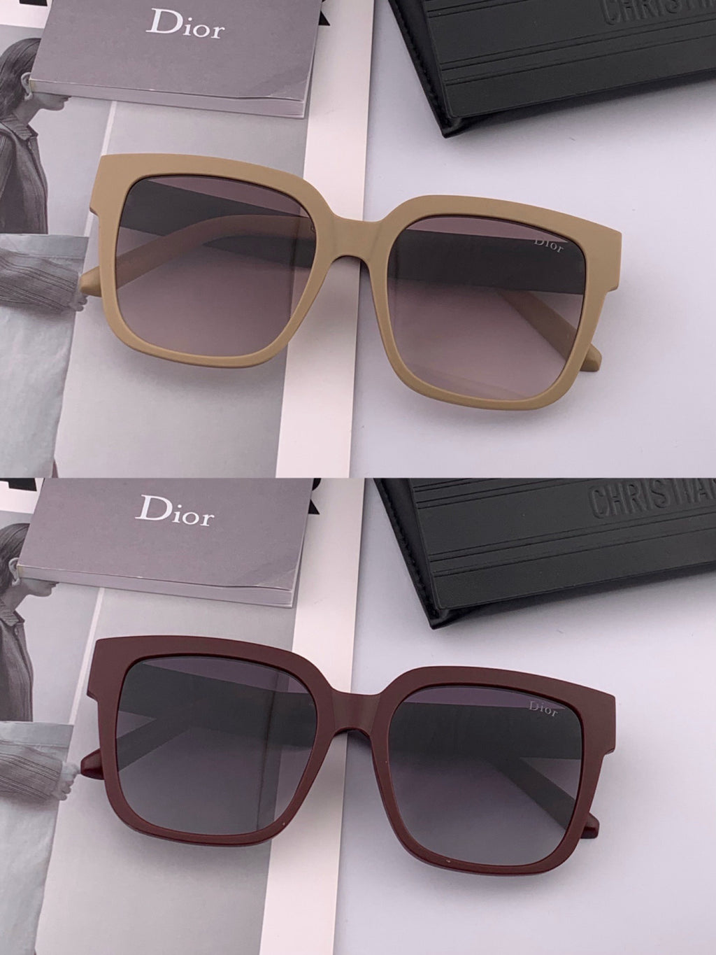 Dior D8304 Square Black Lens Sunglasses for Men & Women - 997967 - detail image 6