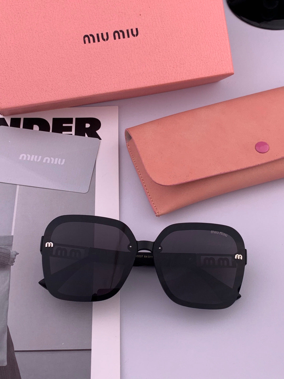 Miu Miu M4304 Fashion Gold Lens Sunglasses for Men & Women - 998399 - detail image 2