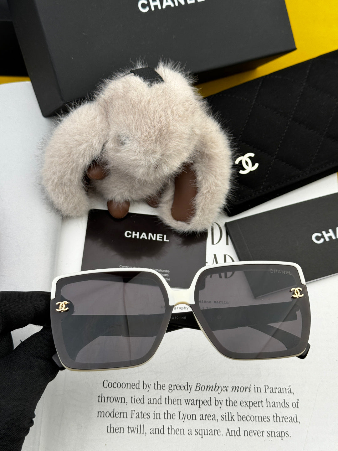 Chanel CH1130 Square Gold Lens Sunglasses for Men & Women
