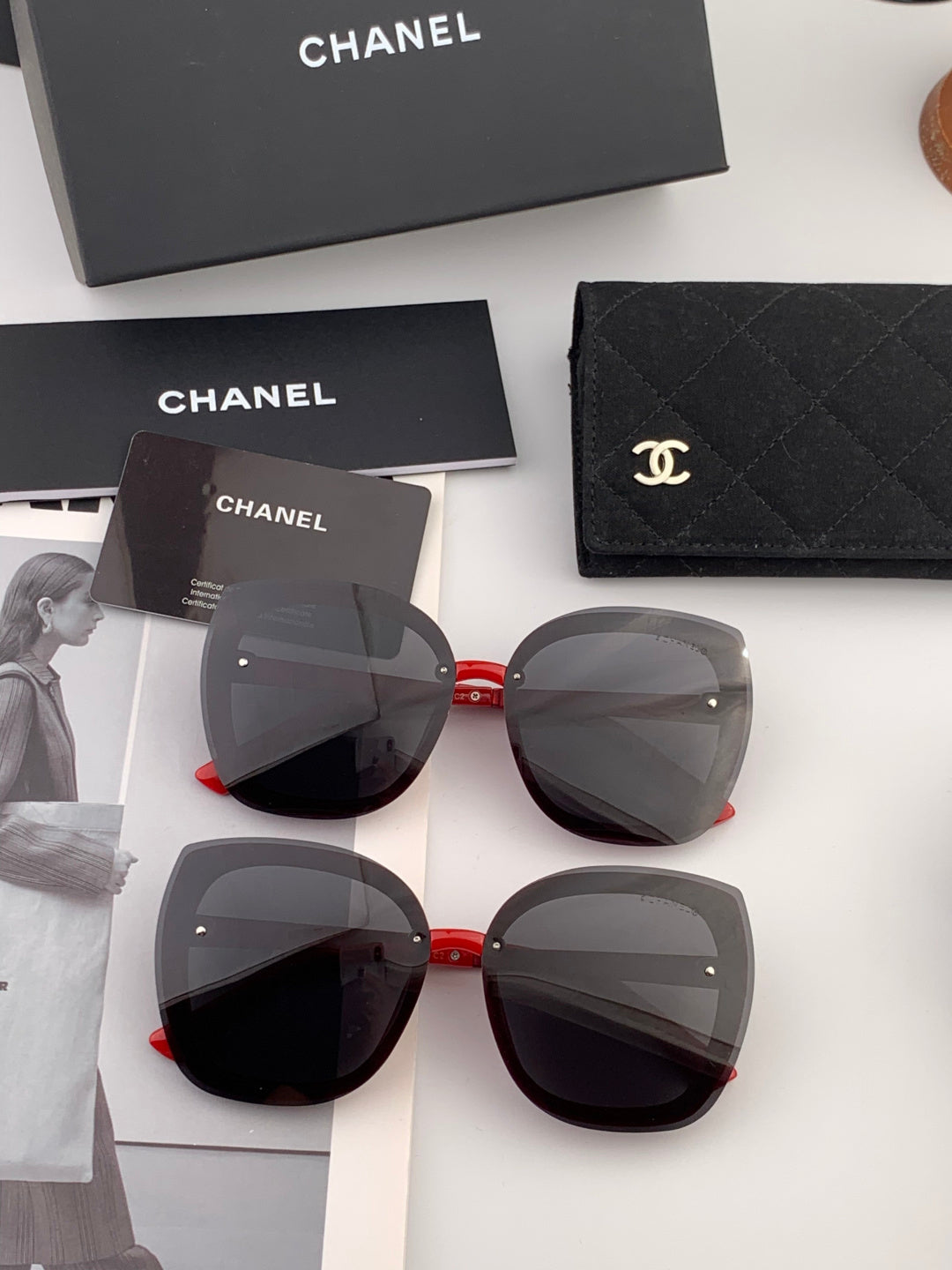 Chanel X062 Round Gold Lens Sunglasses for Men & Women - 997723 - detail image 7