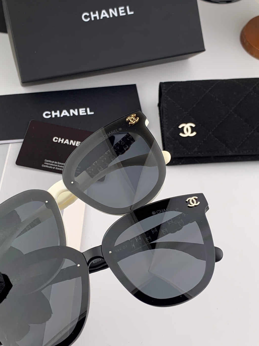 Chanel CH3620 Polarized Square Gold Lens Sunglasses for Men & Women - 997724 - detail image 5