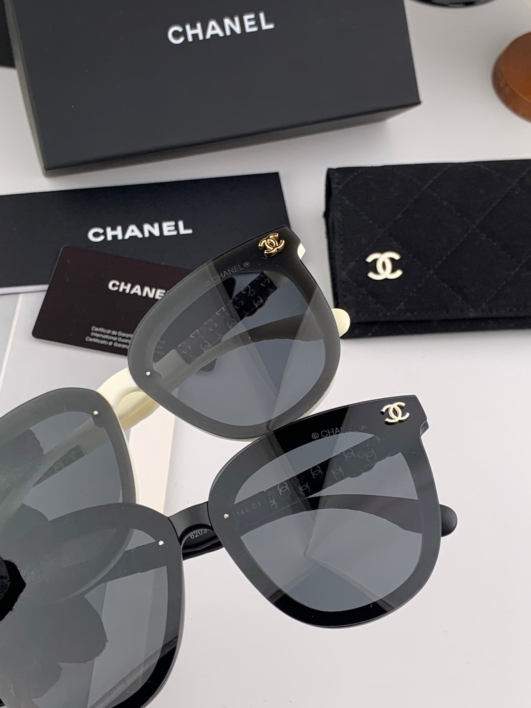 Chanel CH3620 Polarized Square Gold Lens Sunglasses for Men & Women - 997724 - detail image 5