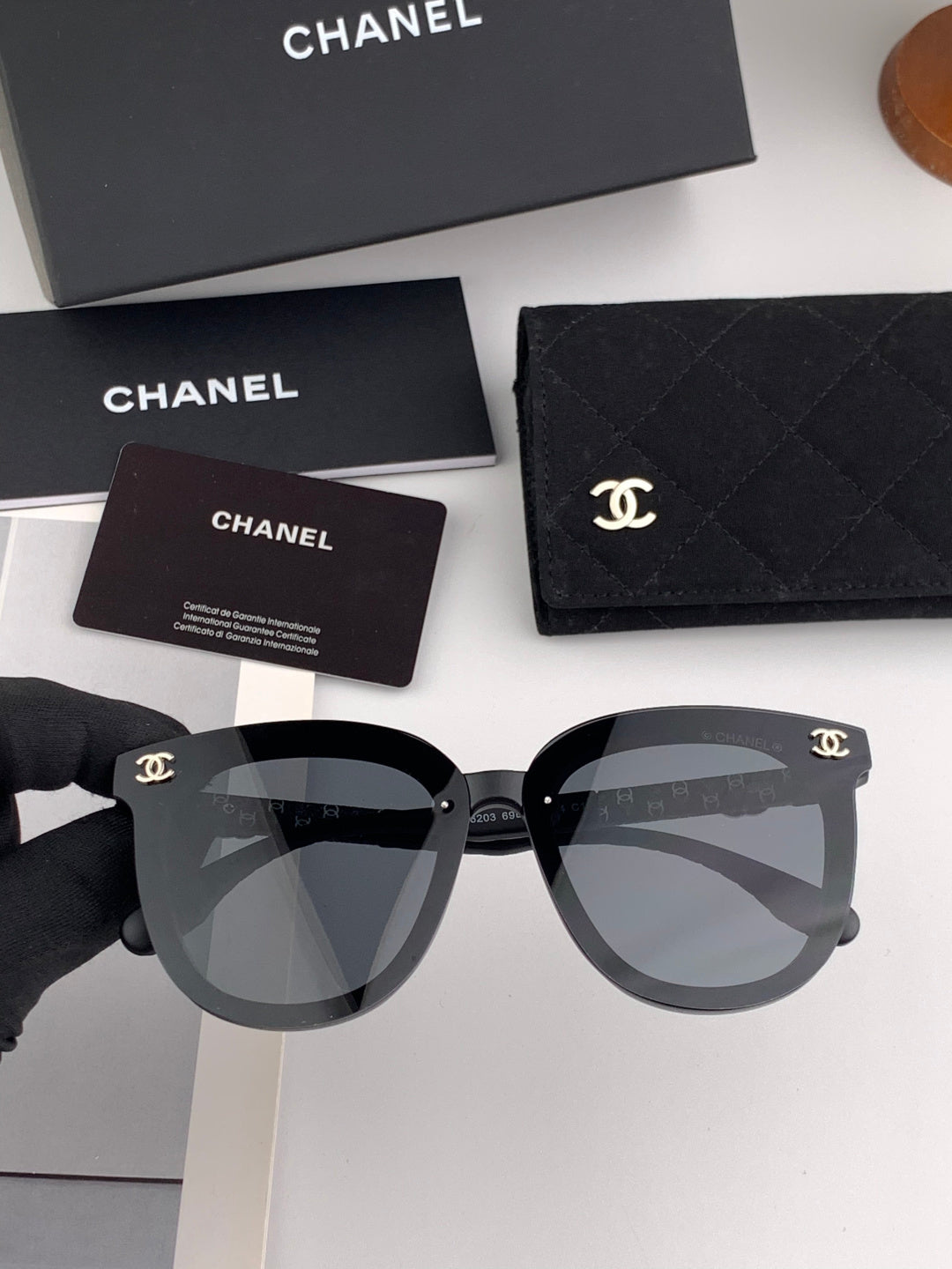 Chanel CH3620 Polarized Square Gold Lens Sunglasses for Men & Women - 997724 - detail image 2