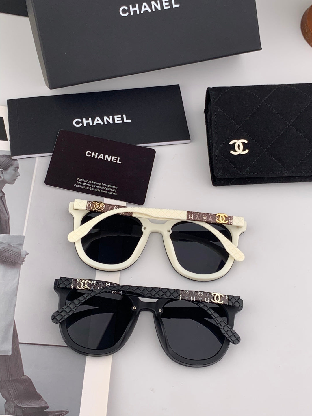 Chanel CH3620 Polarized Square Gold Lens Sunglasses for Men & Women - 997724 - detail image 6