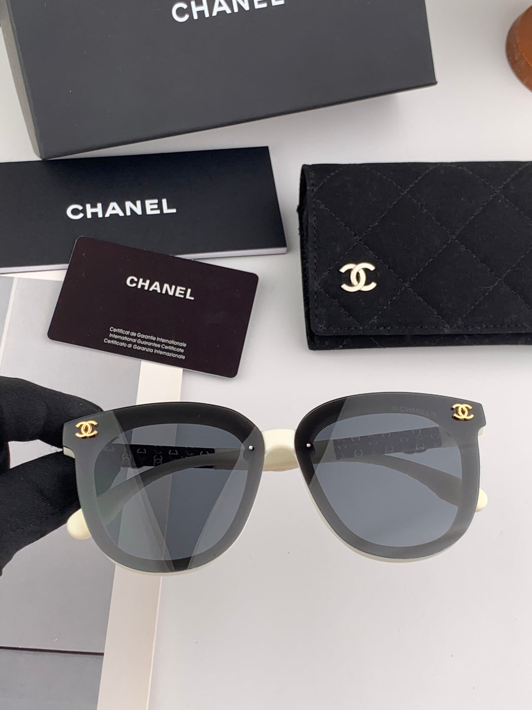Chanel CH3620 Polarized Square Gold Lens Sunglasses for Men & Women - 997724