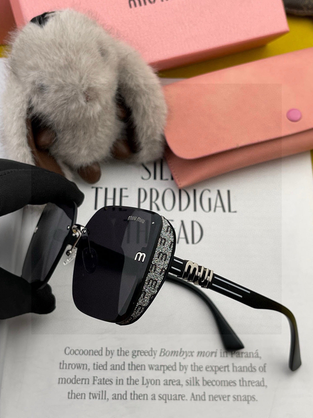 Miu Miu M2100 Fashion Black Lens Sunglasses for Men & Women - 998402 - detail image 5