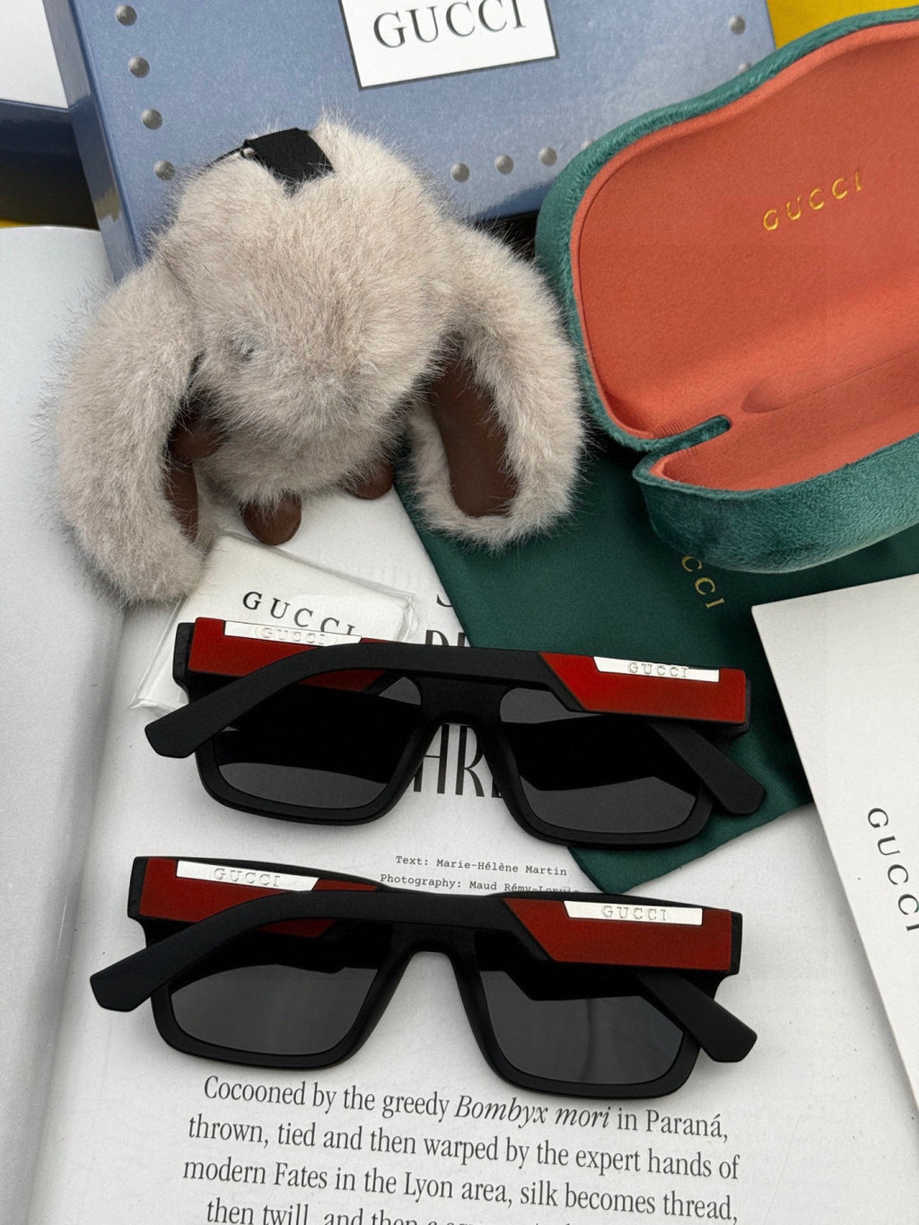 Gucci G5510 Square Gold Lens Sunglasses for Men & Women - detail image 6