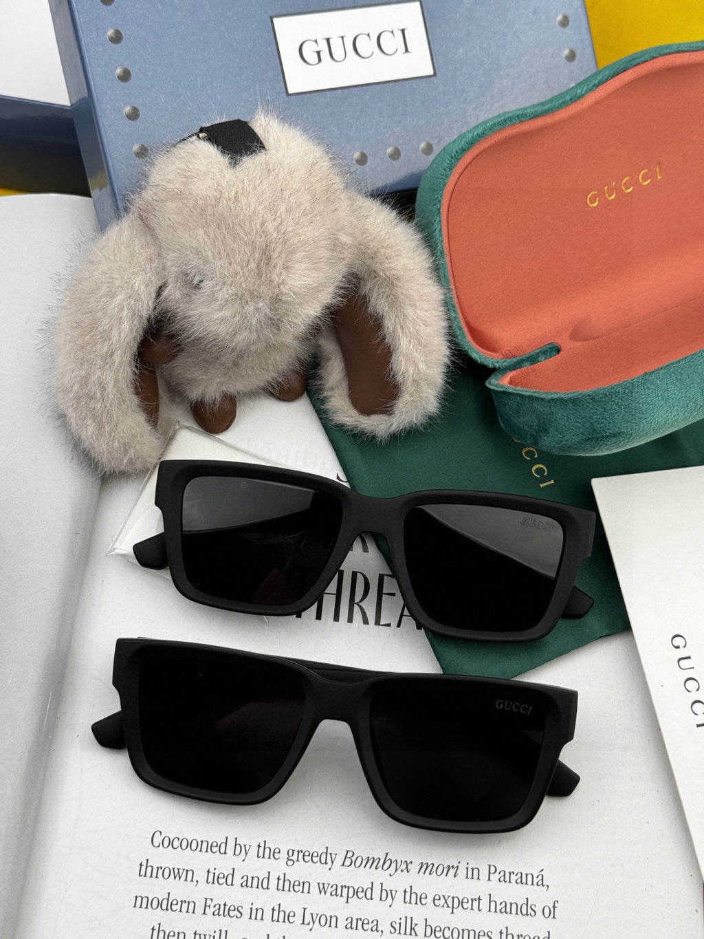 Gucci G5510 Square Gold Lens Sunglasses for Men & Women - detail image 7