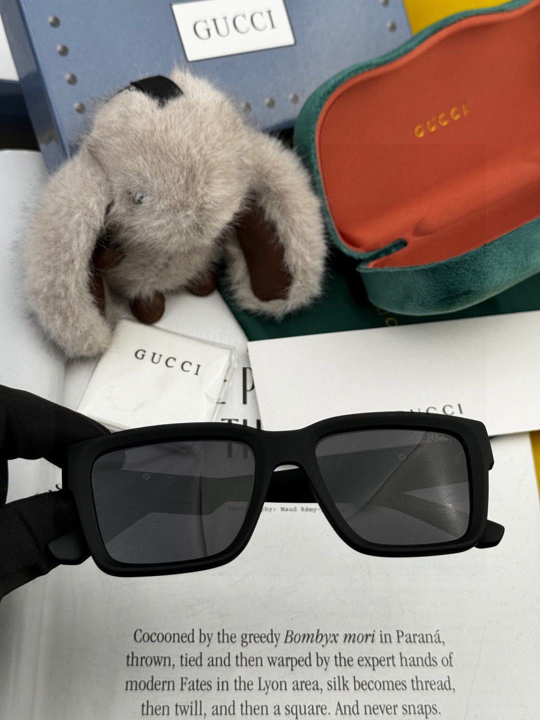 Gucci G5510 Square Gold Lens Sunglasses for Men & Women