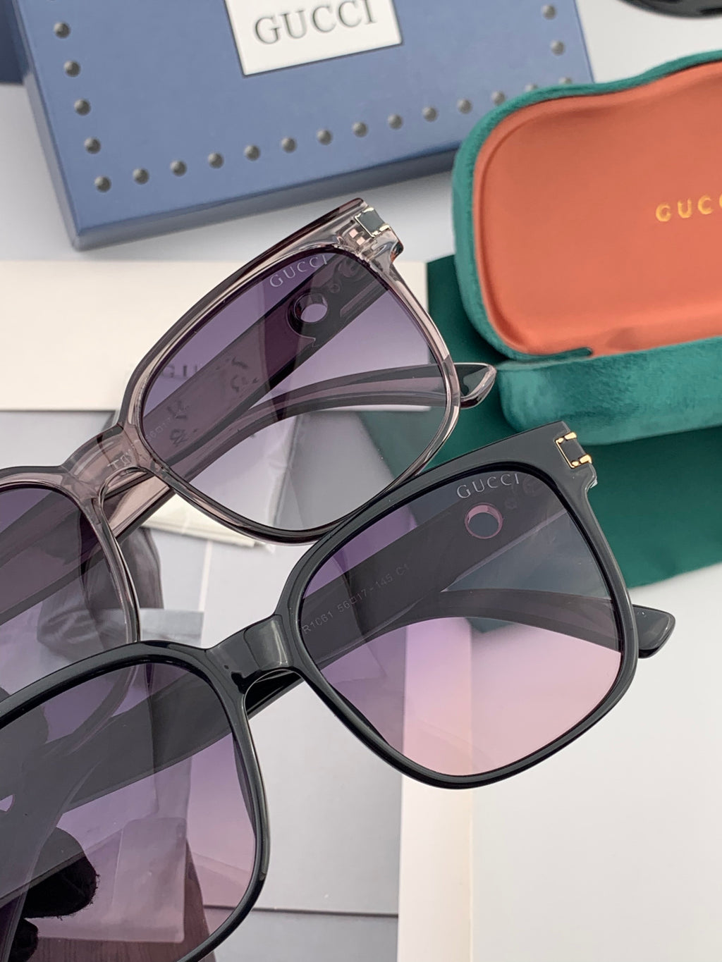 Gucci G1106 Metal Square Gold Lens Sunglasses for Men & Women - 997688 - detail image 3