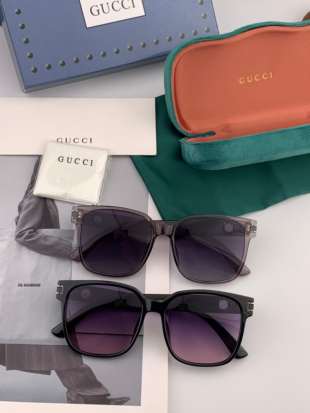 Gucci G1106 Metal Square Gold Lens Sunglasses for Men & Women - 997688 - detail image 5