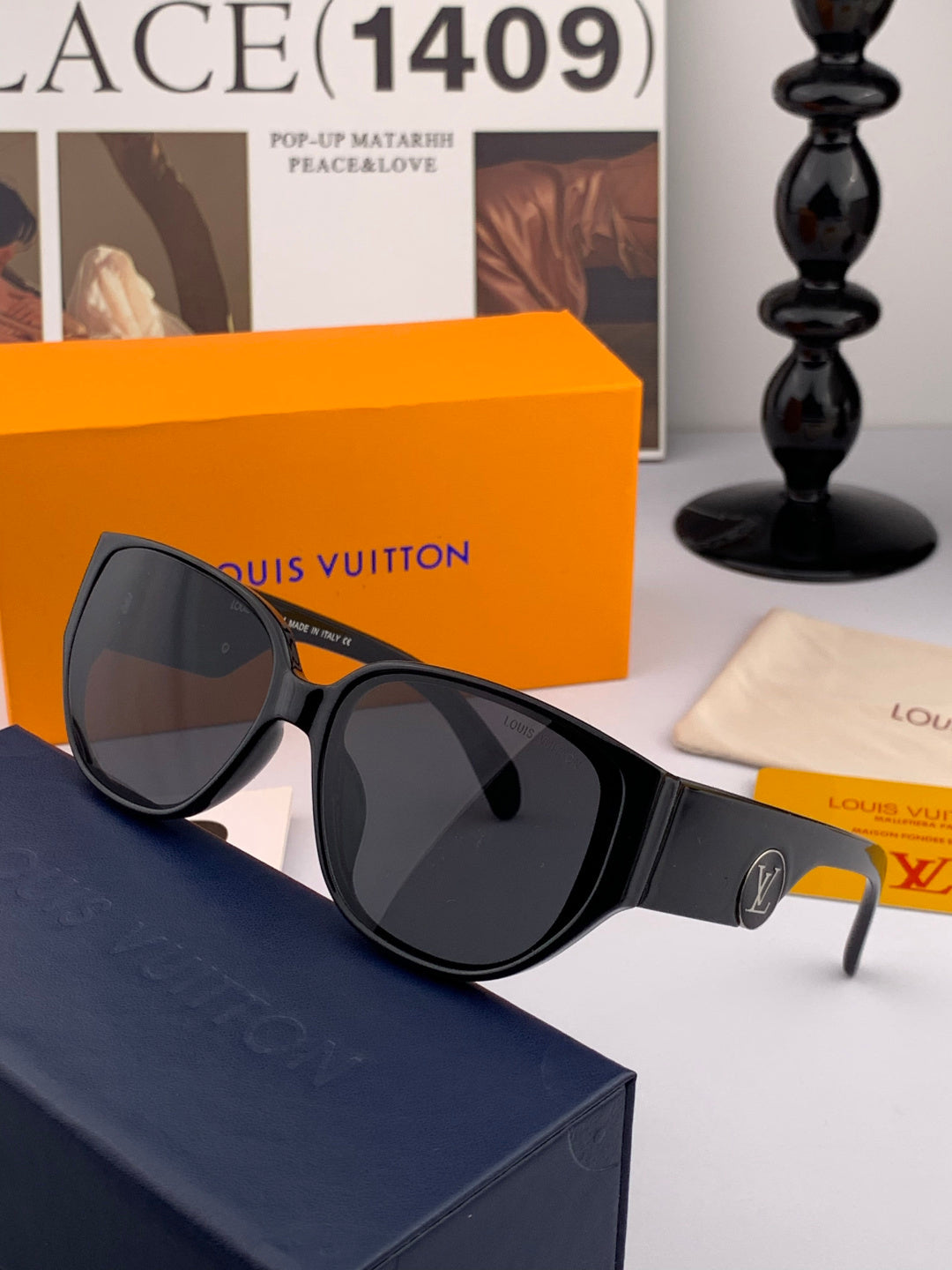 Louis Vuitton L2133 Square Pink Lens Sunglasses for Women - detail image 3