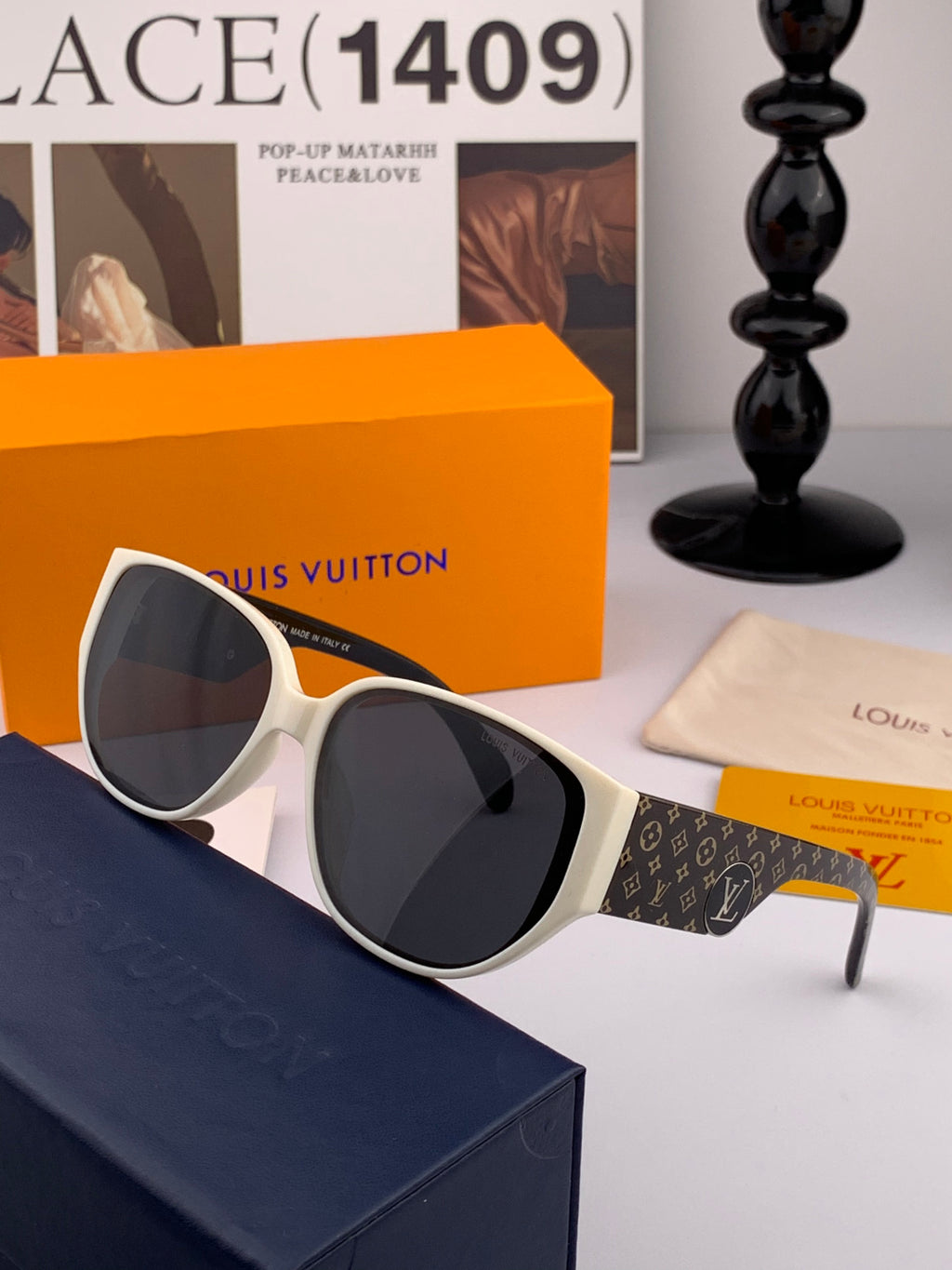 Louis Vuitton L2133 Square Pink Lens Sunglasses for Women - detail image 4