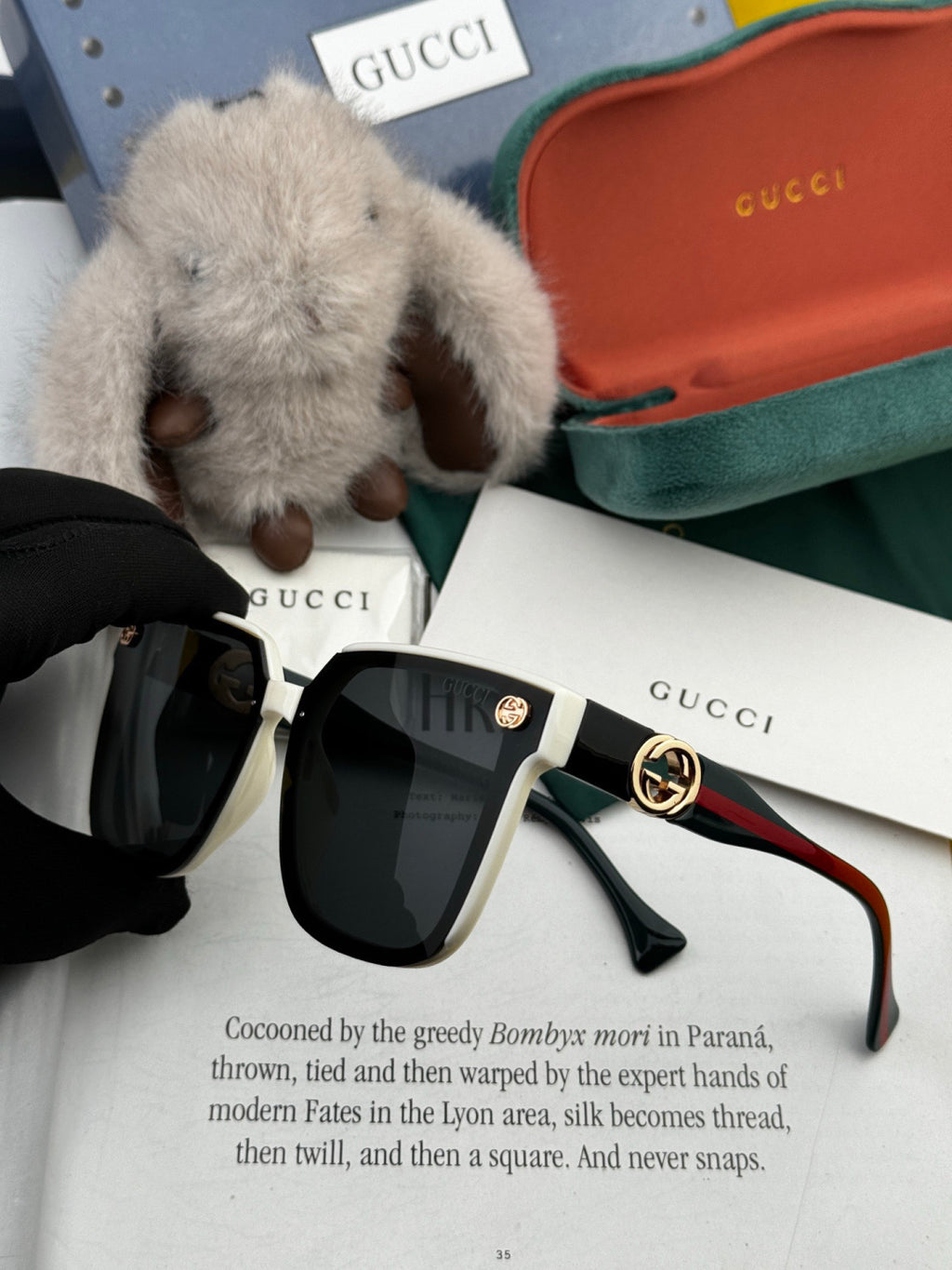 Gucci G1620 Square Gold Lens Sunglasses for Men & Women - 997616 - detail image 5