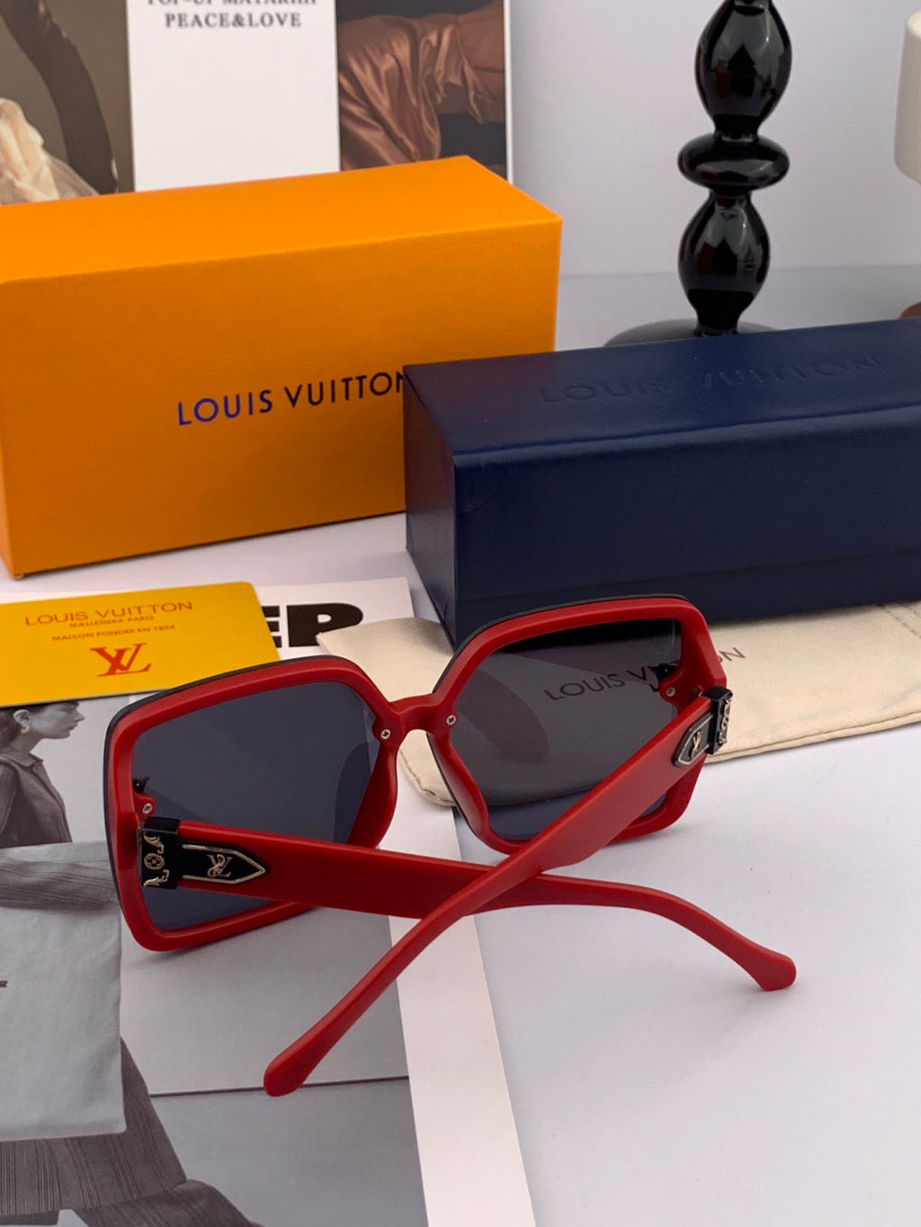 Louis Vuitton L3230 Square Brown Lens Sunglasses for Men & Women - 997449 - detail image 5