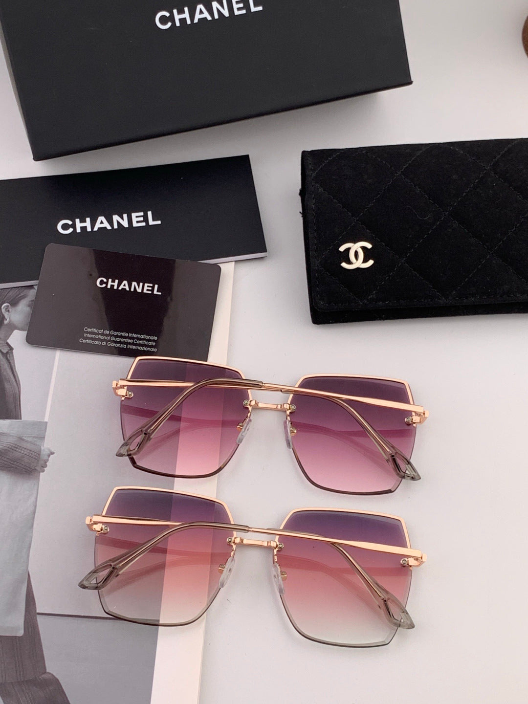 Chanel CH2077 Fashion Gold Lens Sunglasses for Men & Women - detail image 6