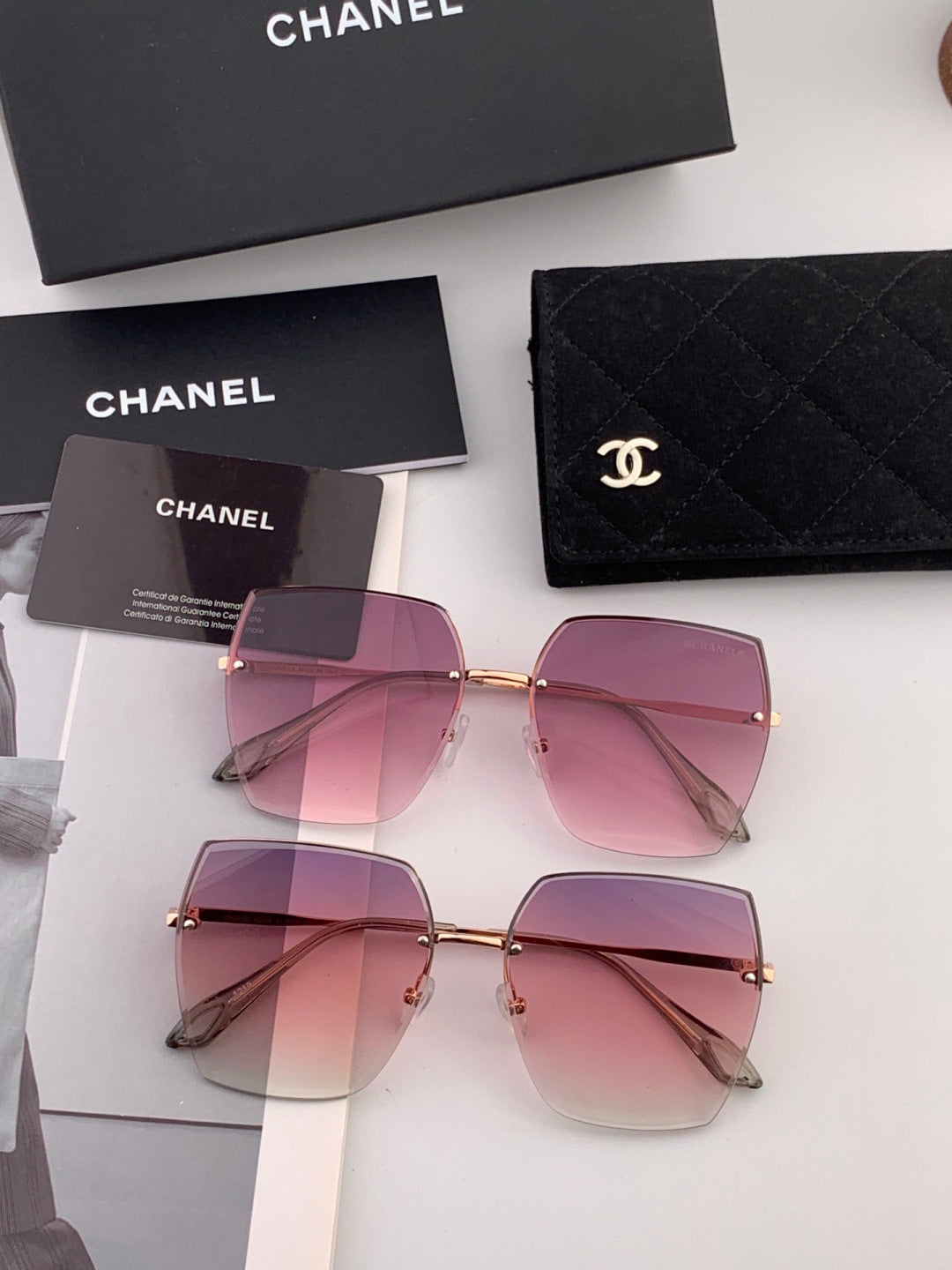 Chanel CH2077 Fashion Gold Lens Sunglasses for Men & Women - detail image 7