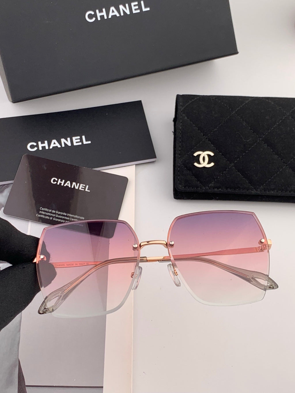 Chanel CH2077 Fashion Gold Lens Sunglasses for Men & Women