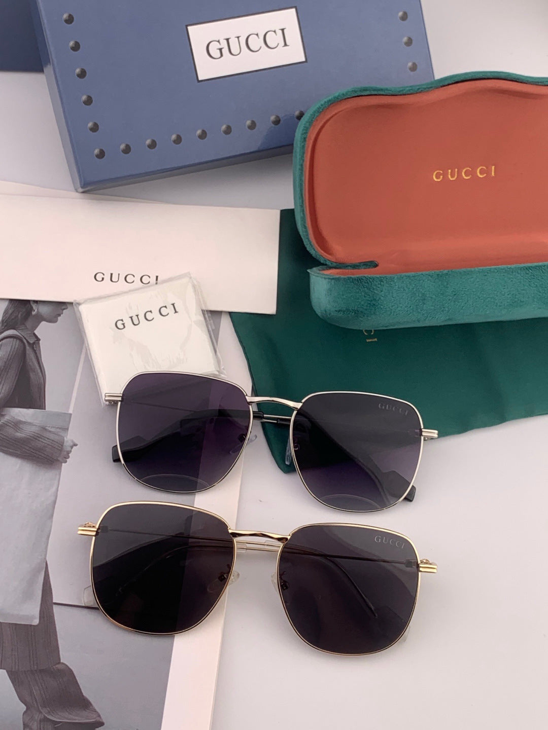 Gucci G6162 Polarized Oversized Black Lens Sunglasses for Men & Women - 997618 - detail image 7