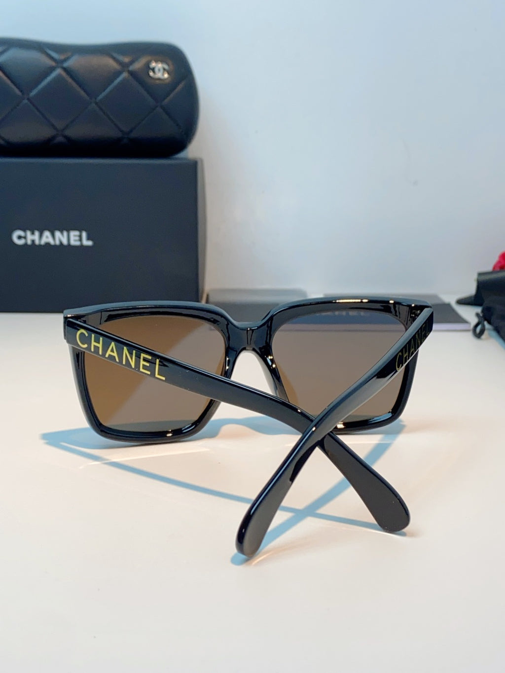 Chanel Polarized Oversized Blue Lens Sunglasses for Men & Women - 997742 - detail image 3