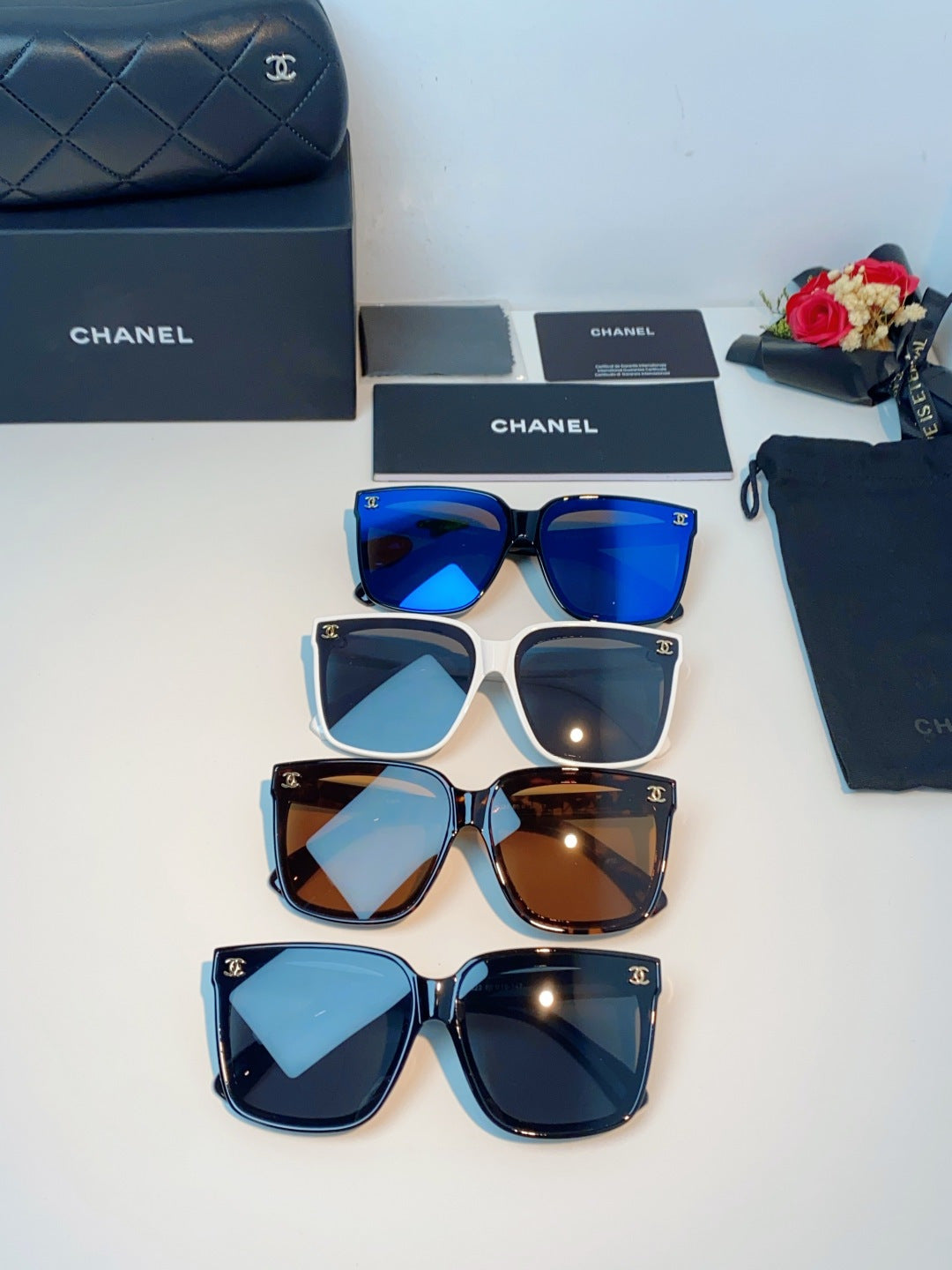 Chanel Polarized Oversized Blue Lens Sunglasses for Men & Women - 997742 - detail image 12