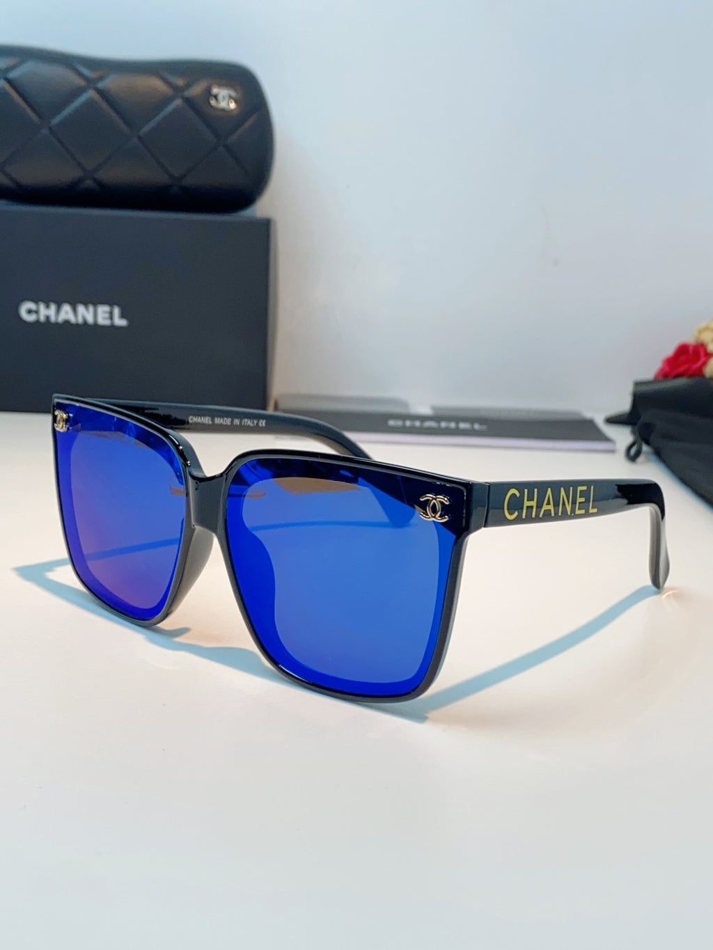 Chanel Polarized Oversized Blue Lens Sunglasses for Men & Women - 997742