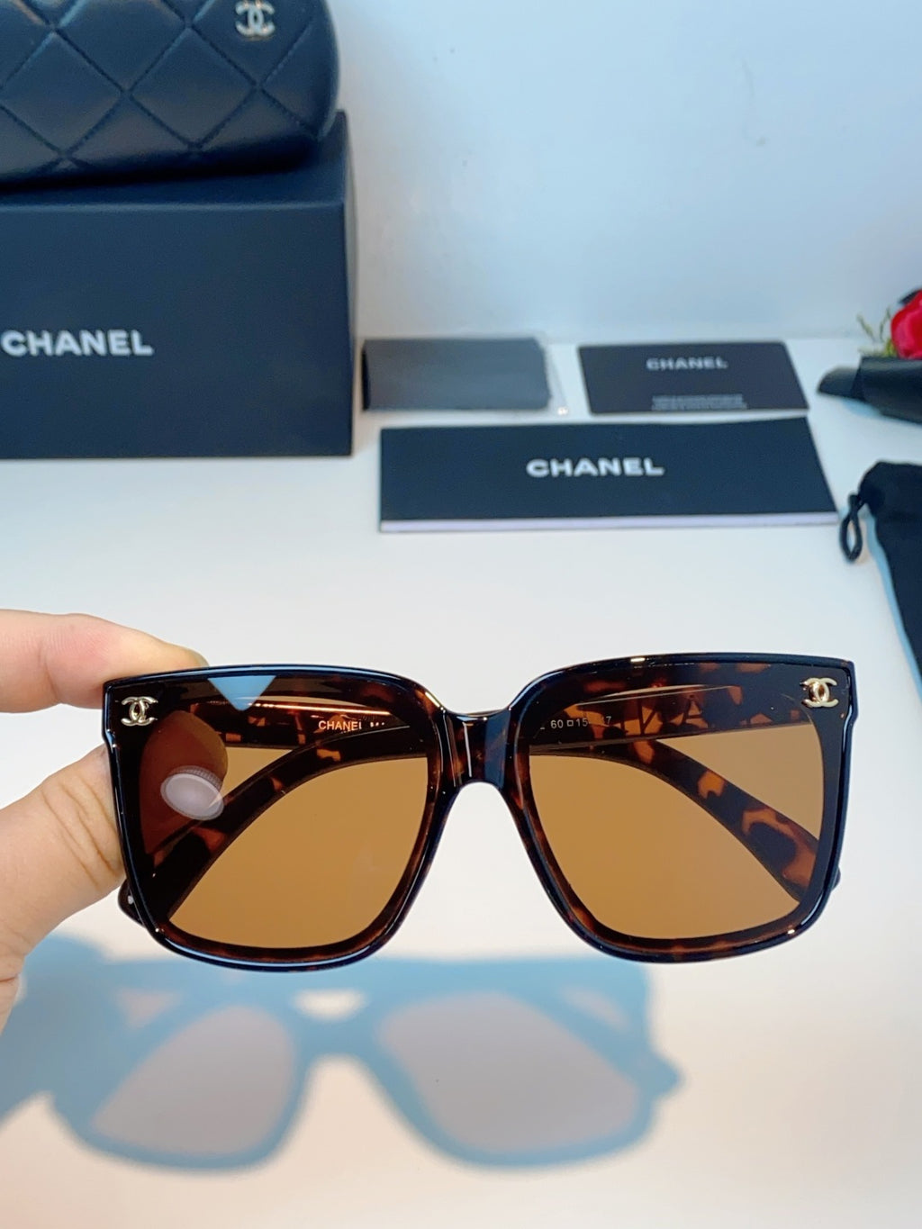 Chanel Polarized Oversized Gray Lens Sunglasses for Men & Women - 493626 - detail image 13