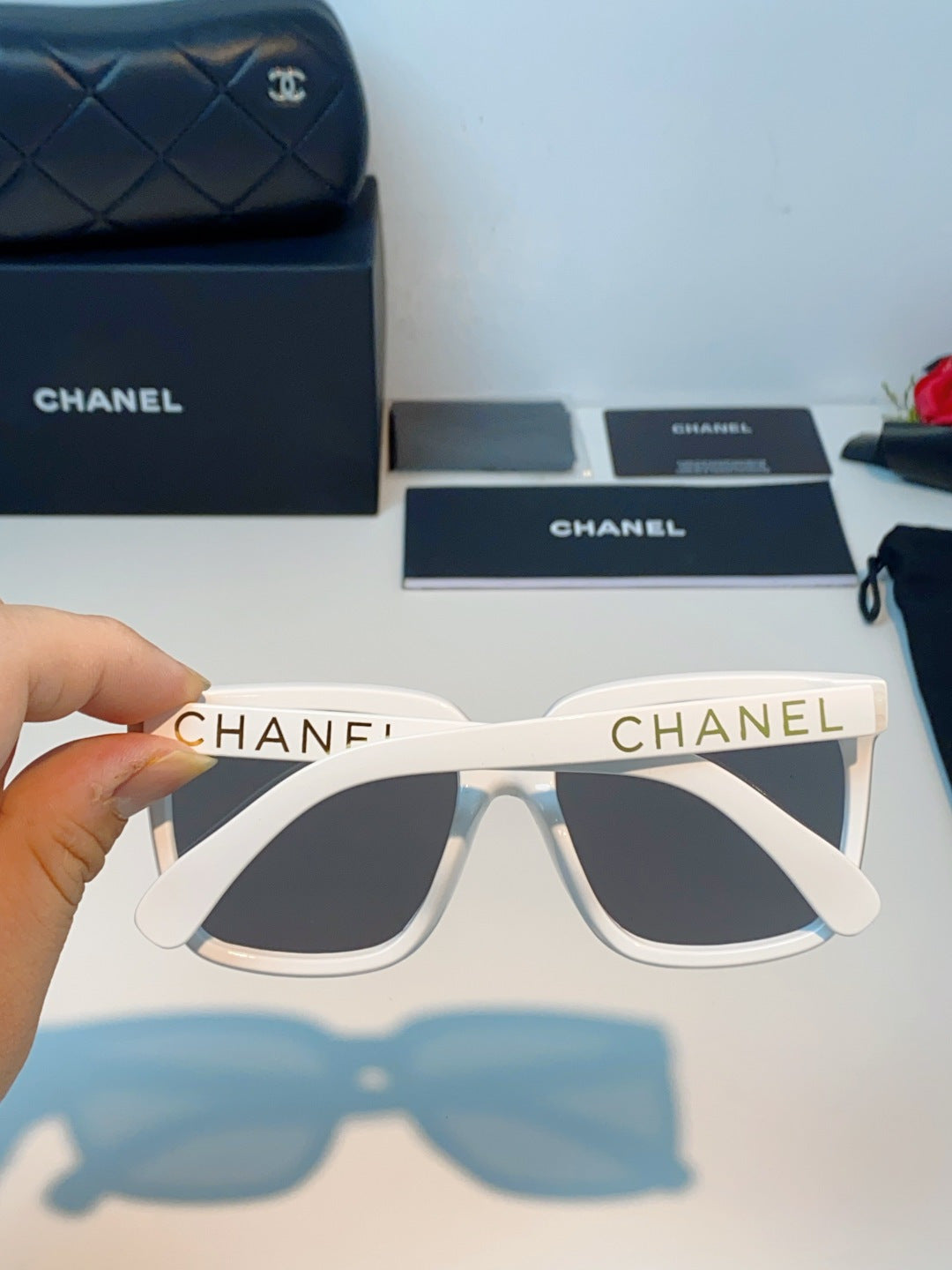 Chanel Polarized Oversized Gray Lens Sunglasses for Men & Women - 493626 - detail image 5