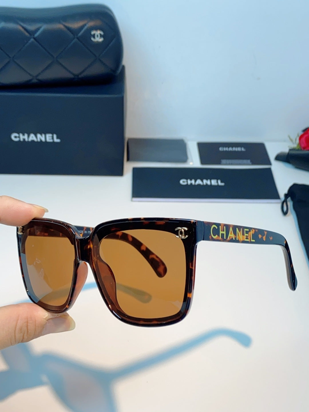 Chanel Polarized Oversized Brown Lens Sunglasses for Men & Women - 997744 - detail image 6