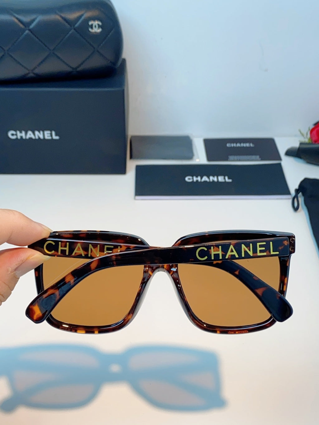 Chanel Polarized Oversized Brown Lens Sunglasses for Men & Women - 997744 - detail image 5