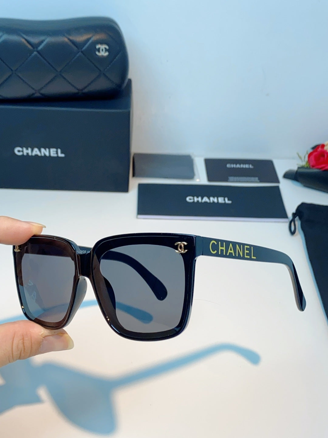 Chanel Polarized Oversized Gray Lens Sunglasses for Men & Women - 997745 - detail image 6