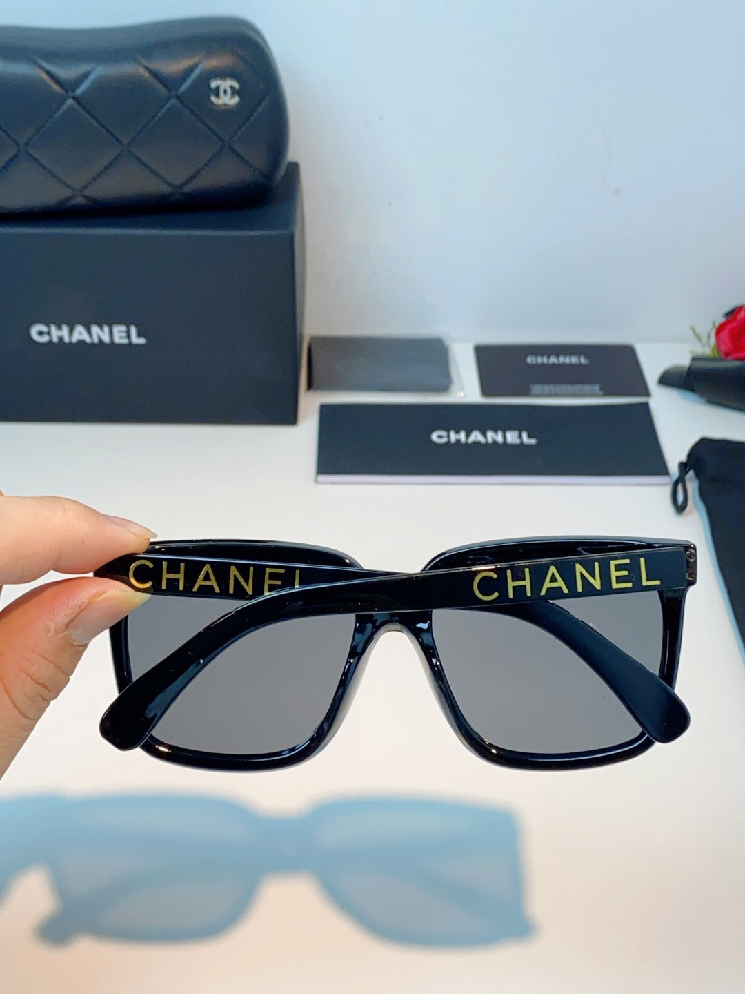 Chanel Polarized Oversized Gray Lens Sunglasses for Men & Women - 997745 - detail image 5