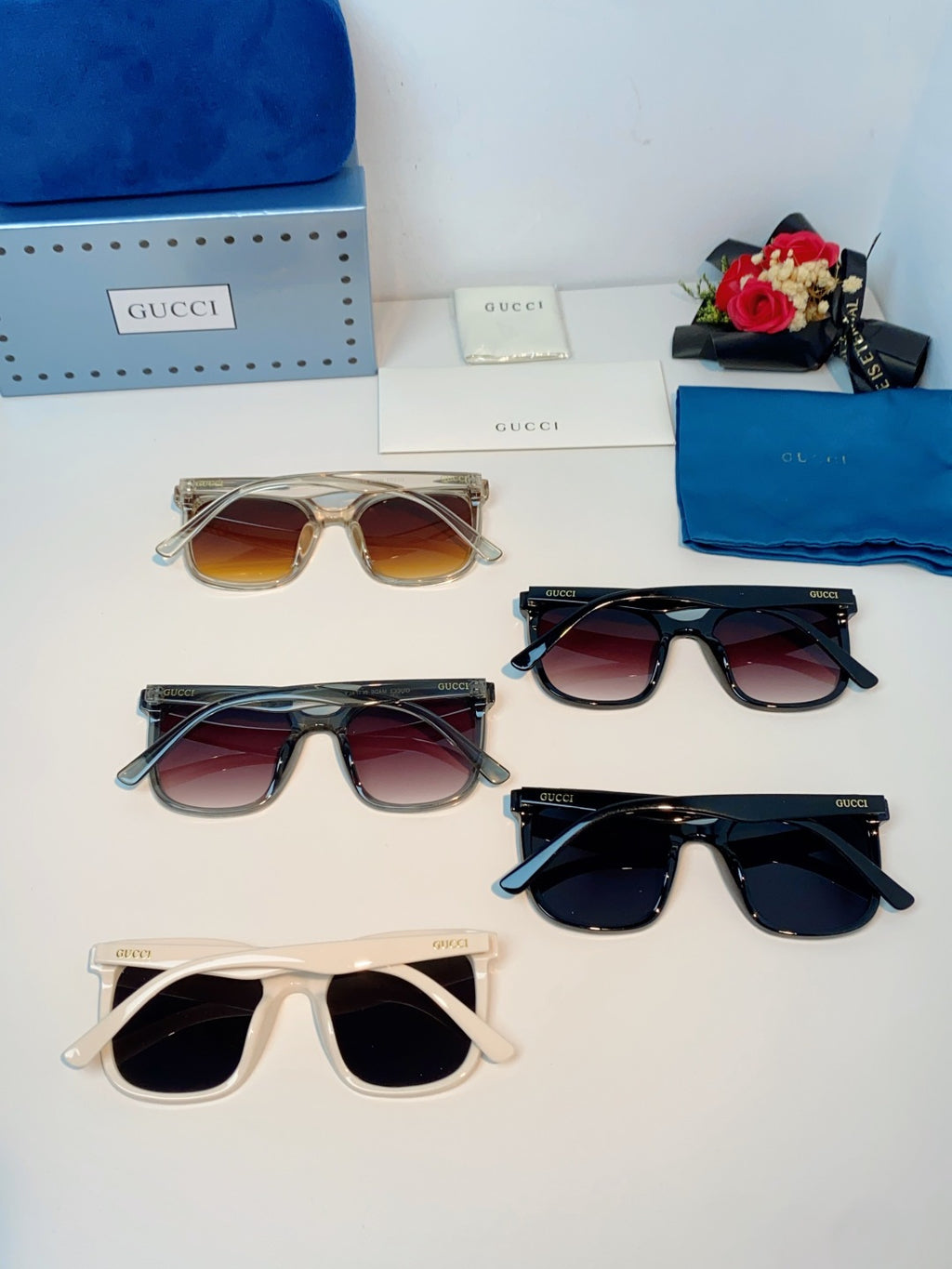 Gucci Fashion Red Lens Sunglasses for Men & Women - 493340 - detail image 11