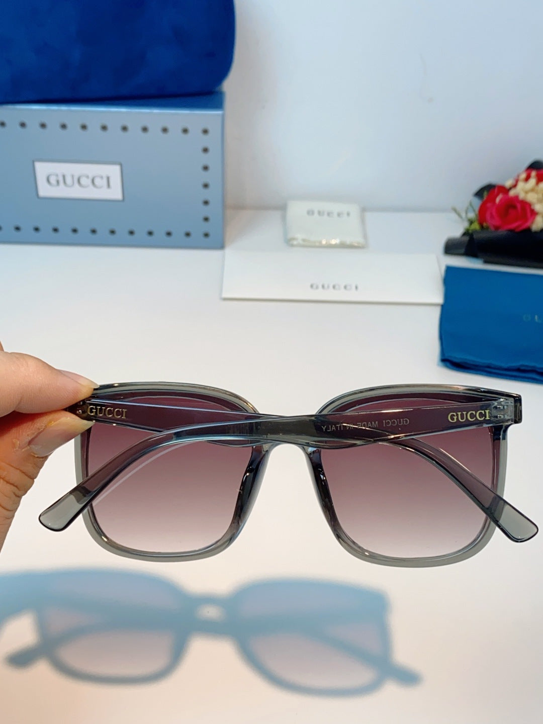 Gucci Fashion Red Lens Sunglasses for Men & Women - 997541 - detail image 5
