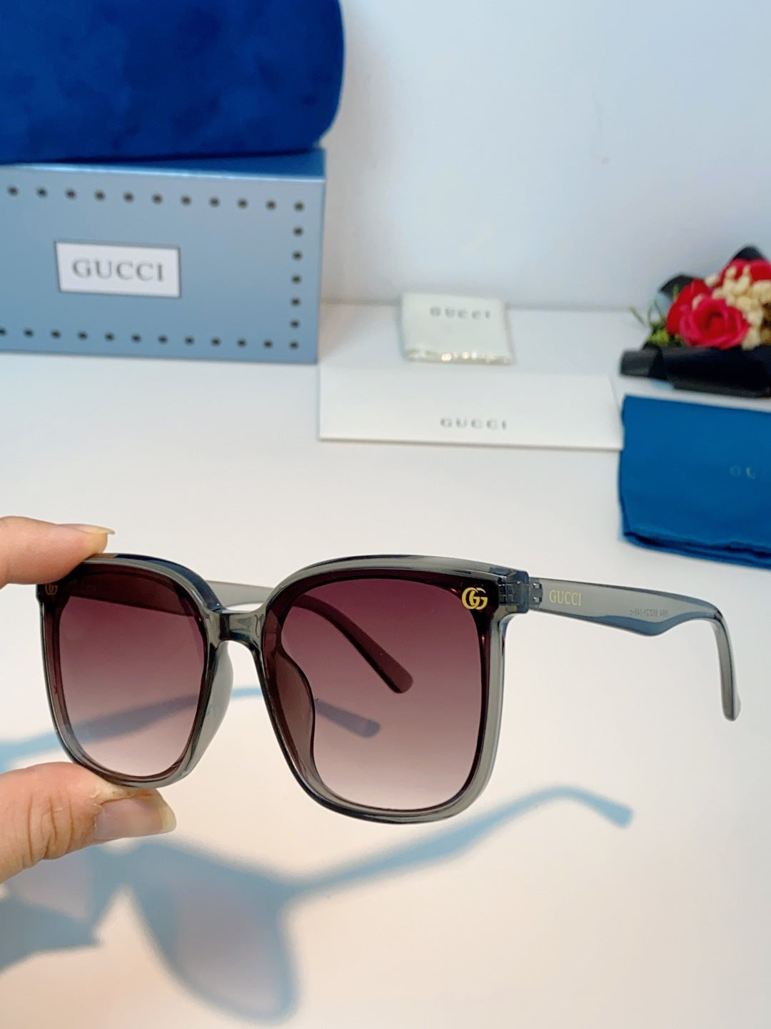 Gucci Fashion Red Lens Sunglasses for Men & Women - 493340 - detail image 6
