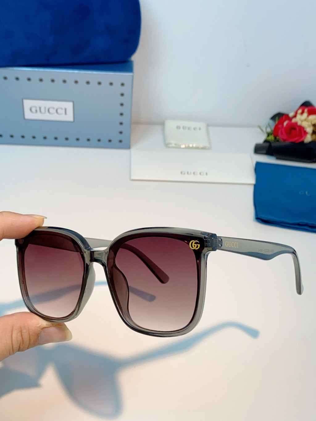 Gucci Fashion Red Lens Sunglasses for Men & Women - 997541 - detail image 6