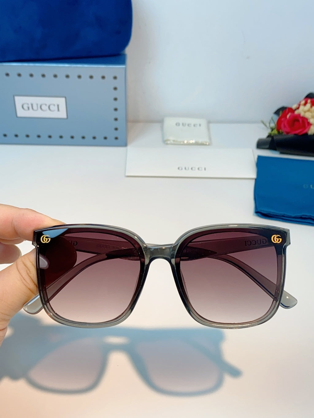 Gucci Fashion Red Lens Sunglasses for Men & Women - 997541 - detail image 4