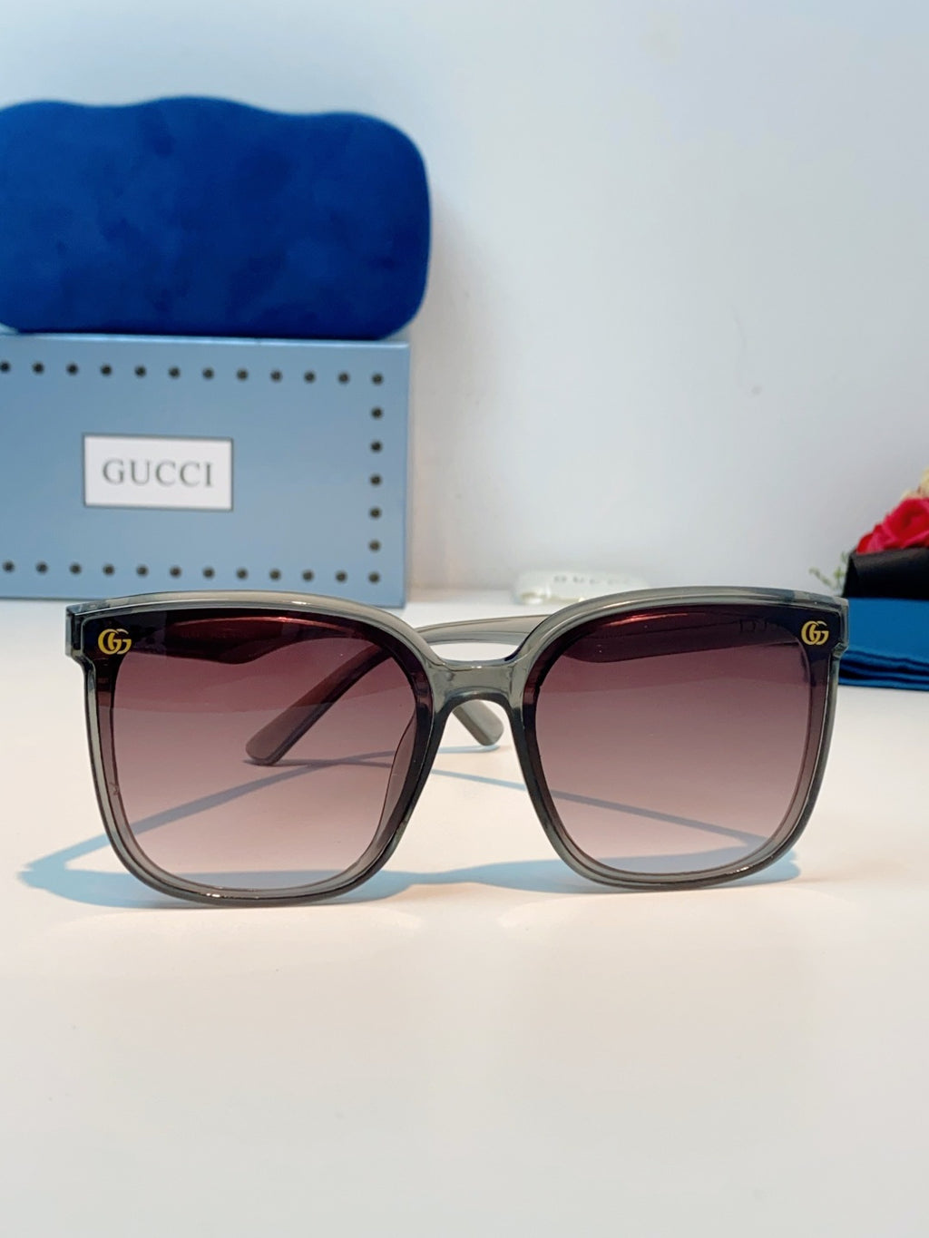 Gucci Fashion Red Lens Sunglasses for Men & Women - 493340 - detail image 2