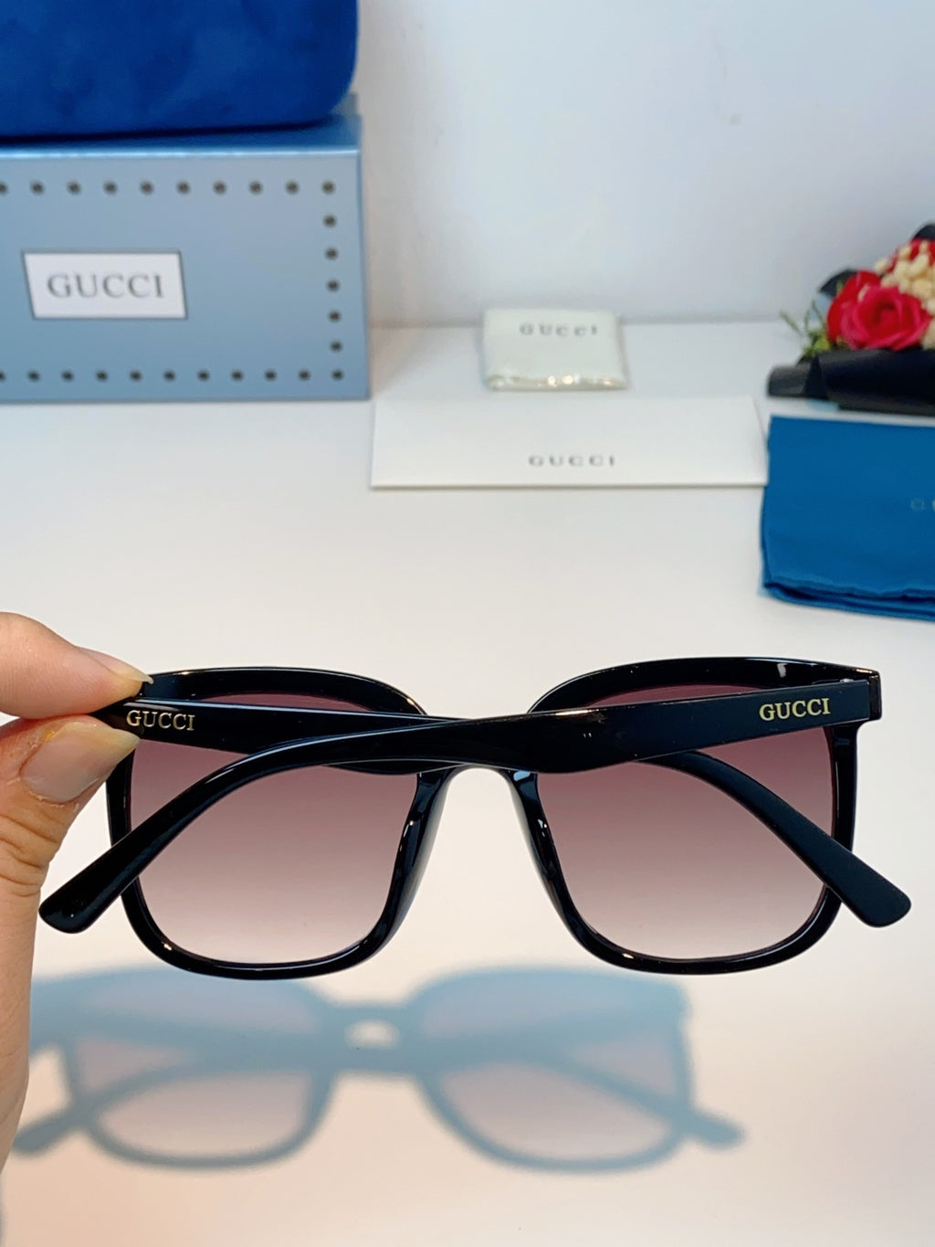 Gucci Fashion Red Lens Sunglasses for Men & Women - 997543 - detail image 5