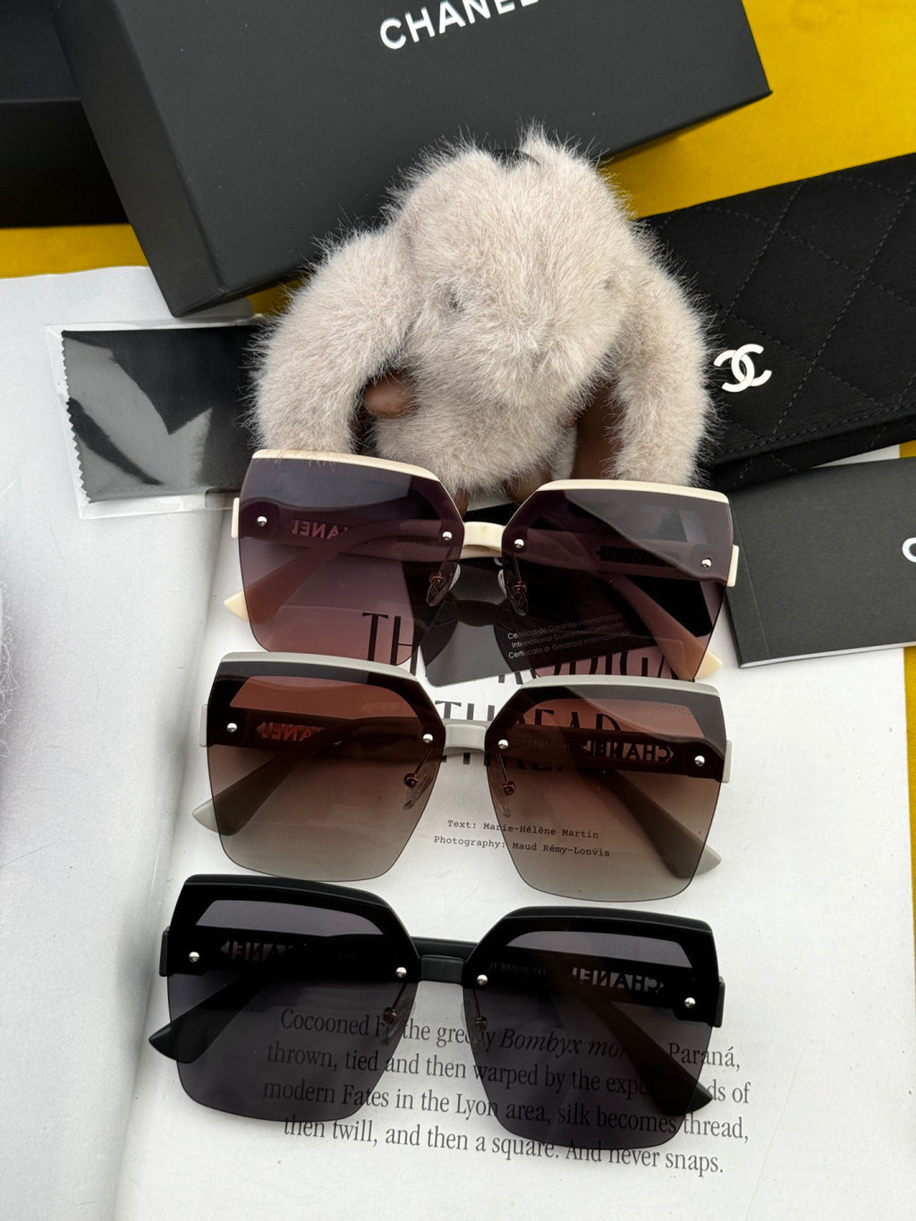 Chanel CH1250 Polarized Square Silver Lens Sunglasses for Women - detail image 7