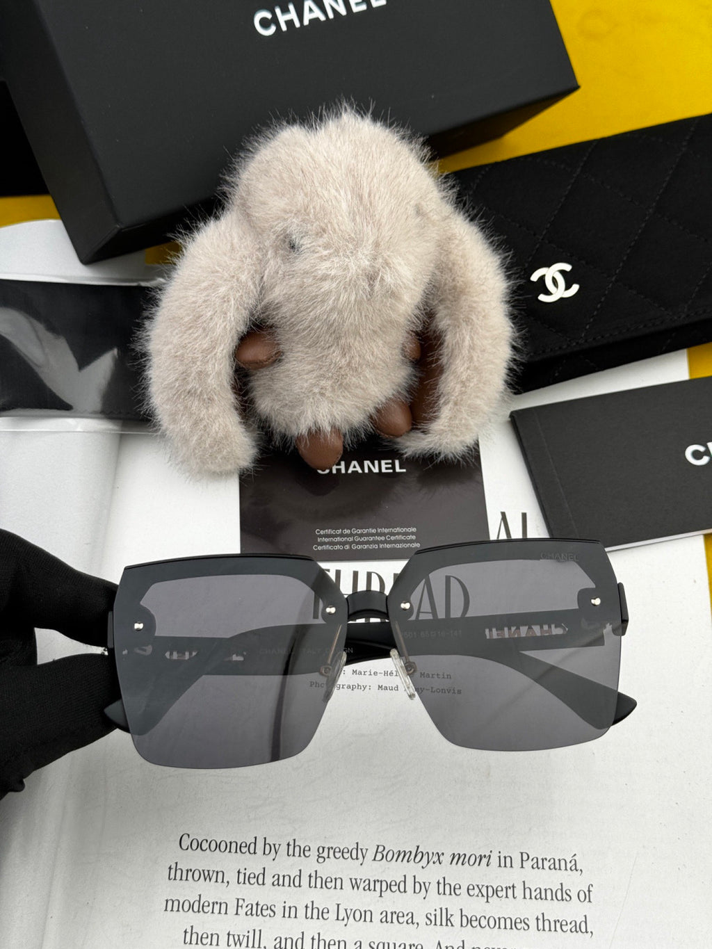Chanel CH1250 Polarized Square Silver Lens Sunglasses for Women - detail image 2