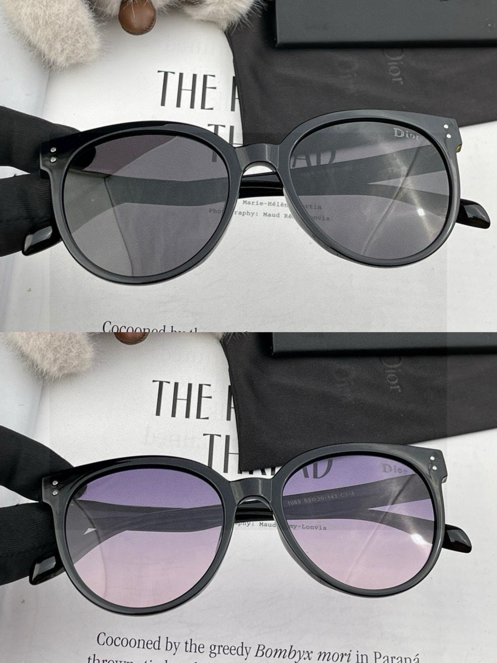 Dior CD5106 Polarized Square Gold Lens Sunglasses for Women - detail image 6
