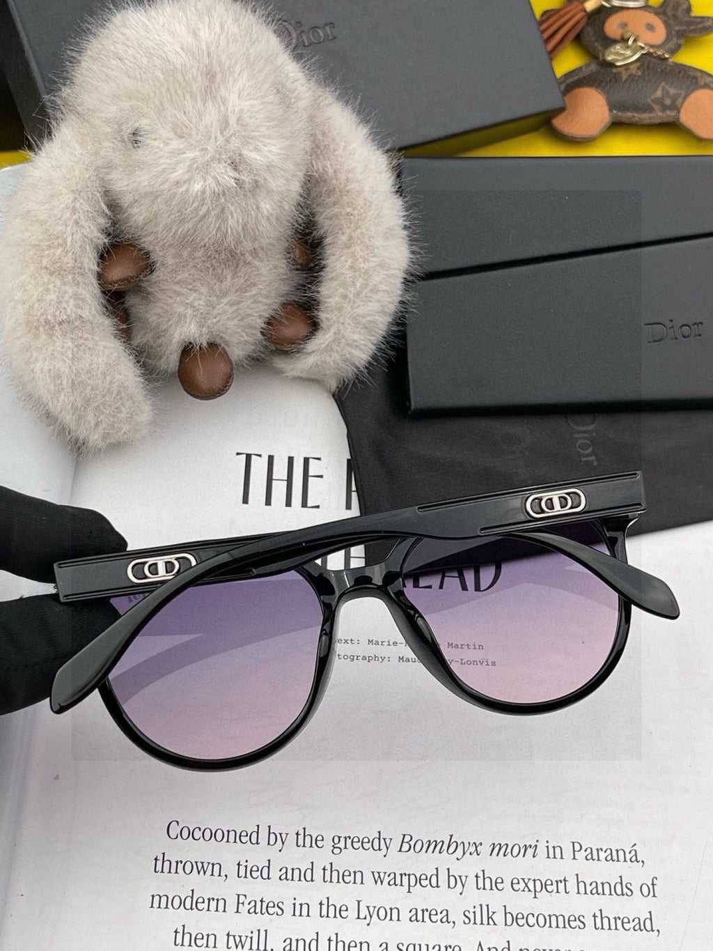 Dior CD5106 Polarized Square Gold Lens Sunglasses for Women - detail image 5