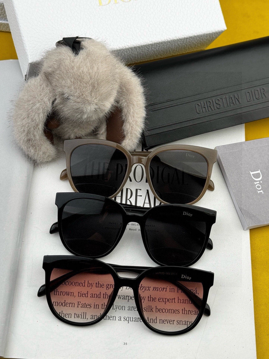Dior D6106 Polarized Round Red Lens Sunglasses for Men & Women - 997990 - detail image 7