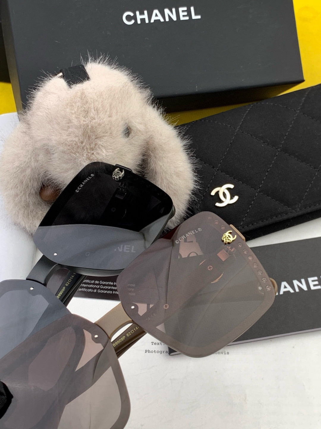 Chanel CH9990 Polarized Square Black Lens Sunglasses for Women - detail image 5