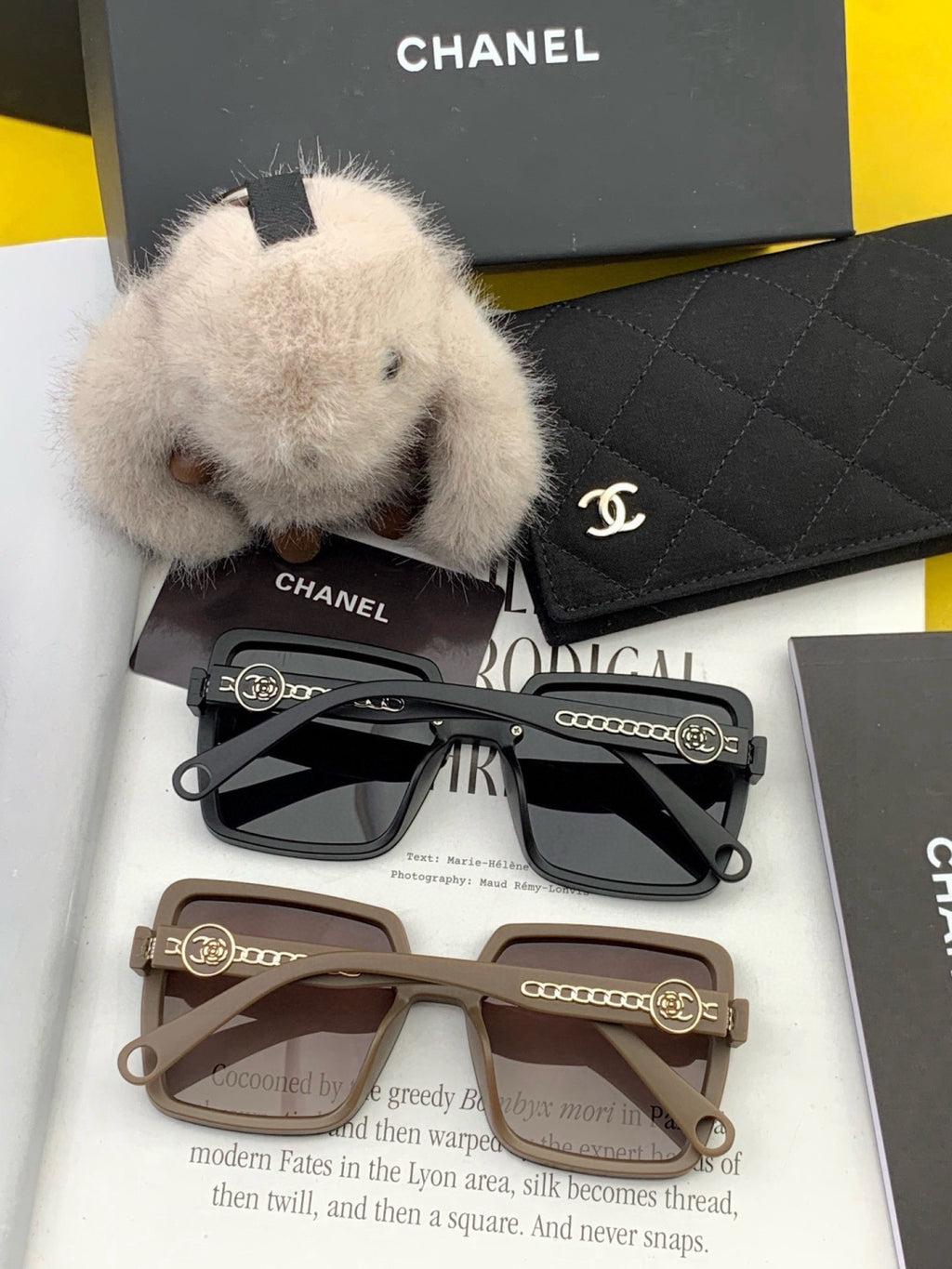 Chanel CH9990 Polarized Square Black Lens Sunglasses for Women - detail image 6