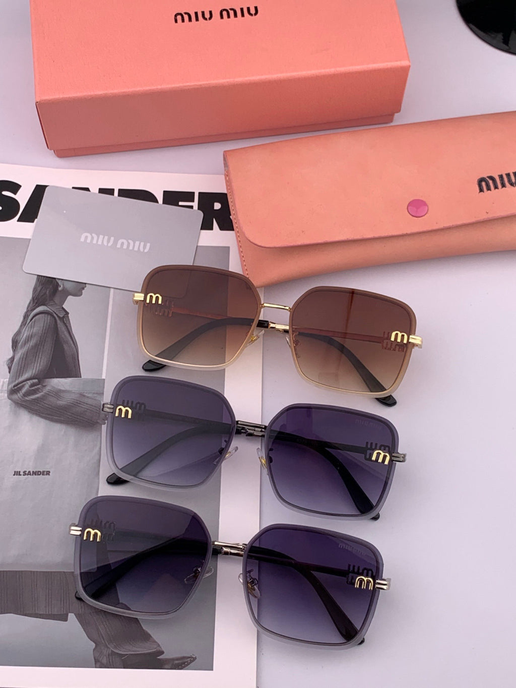 Miu Miu M9407 Fashion Black Lens Sunglasses for Men & Women - detail image 7